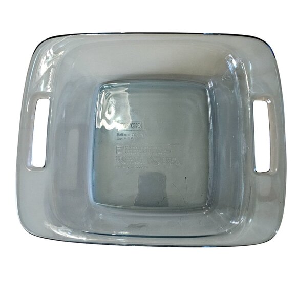 Pyrex Easy Grab Blue Glass Pan 8" square Atlantic blue large handle 2qt colorful - Picture 4 of 9